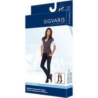 Sigvaris 230 Cotton Series 30-40 mmHg Women's Closed Toe Knee High Sock Size: X-Large Short, Color: Black Mist 14