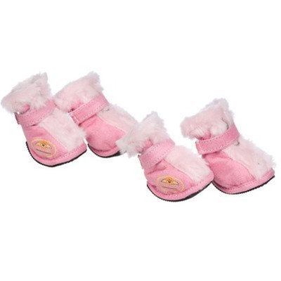 Pet Life DPF09805 Solid Ultra Comfort Velcro Dog Boots, Large, Pink