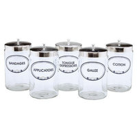 Graham Field Graham-Field 3454A B Labeled Sundry Bandages Jar with Cover