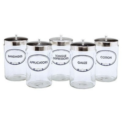 Graham Field Graham-Field 3454A B Labeled Sundry Bandages Jar with Cover