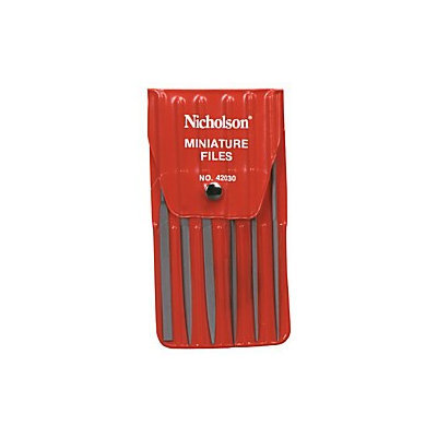 Nicholson Red Wallet (6) Needle Mini Files 42030