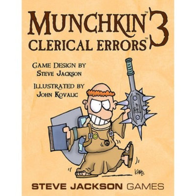 Munchkin MUNCHKIN 3 Clerical Errors Steve Jackson Adventure Themed Game