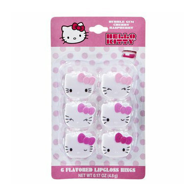 Hello Kitty Pink Lip Gloss Rings - 6 Pack