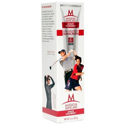 MISSION Skincare Ultra-Sweatproof Sunscreen SPF 30+ Lotion, 3-Ounce Box