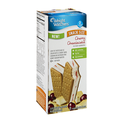 Weight Watchers Cherry Cheesecake Snack Size Ice Cream Sandwiches - 8 CT