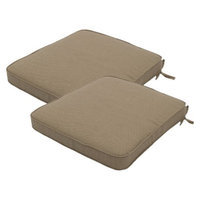Smith & Hawken 2-Piece Outdoor Round Back Seat Cushion Set - Sand