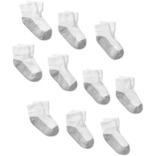Garanimals Newborn Baby Crew Socks, 10-Pack