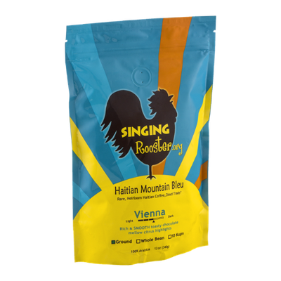 Singing Rooster Haitian Mountain Bleu Vienna Ground Coffee