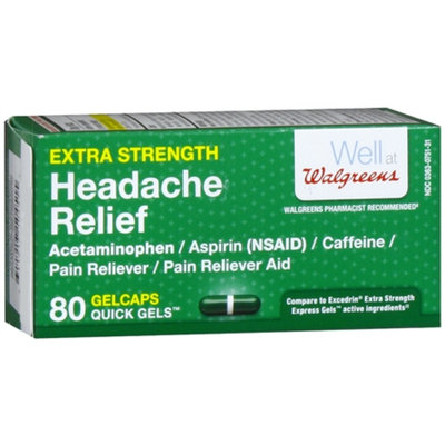 Walgreens Extra Strength Headache Relief Quick Gels Gelcaps