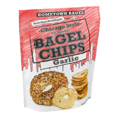 Hometown Bagel Chicago Style Bagel Chips Garlic