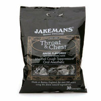 Jakemans Throat and Chest Lozenges Licorice Menthol Case of 12 30 Pack