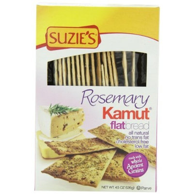 Suzies Suzie's Kamut Flatbreads with Rosemary, 4.5 Ounce Boxes (Pack of 12)