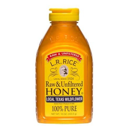L.R. Rice 100% Pure Raw & Unfiltered Local Texas Wildflower Honey, 16 oz
