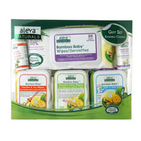 Aleva Naturals Bamboo Baby Wipes Gift Set, 6 ea