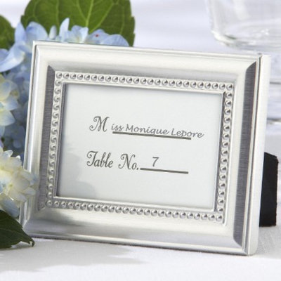 Kate Aspen Beautifully Beaded Silver Frame (Set of 24)