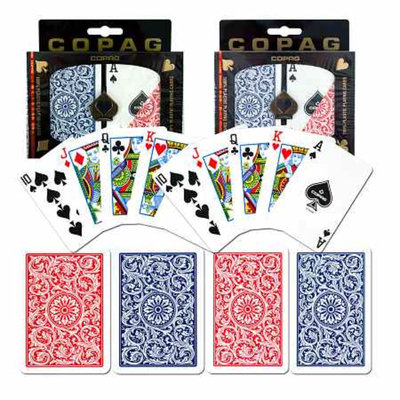 Trademark Games Copag Poker & Bridge Regular Index Blue/Red Set of 2, Ages 7+, 1 ea