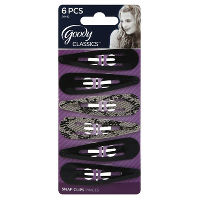 Goody Products Inc. Classics Medium Cheetah Contour Clip, 6 CT
