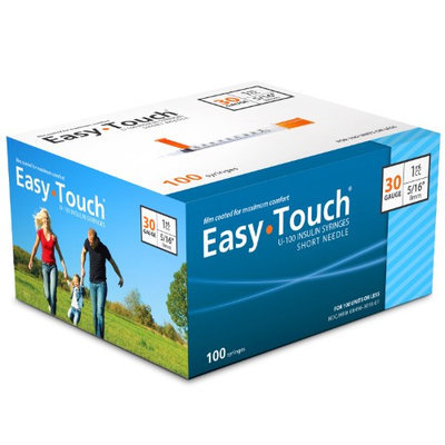 Masters Healthcare Easy Touch Insulin Syringes 30 Gauge 1cc 5/16 in - 10 ea.