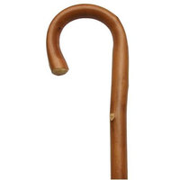 Harvy Men Stylish Round Nose Crook Cane Scorched Chestnut -Affordable Gift! Item #DHAR-9343500