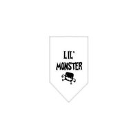 Ahi Lil Monster Screen Print Bandana White Small
