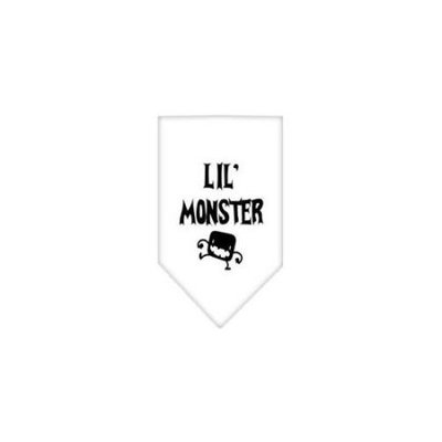 Ahi Lil Monster Screen Print Bandana White Small