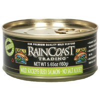 Rain Coast Raincoast Trading Company Sockeye Salmon, No Salt Added, 5.65-Ounce Can (Pack of 3)