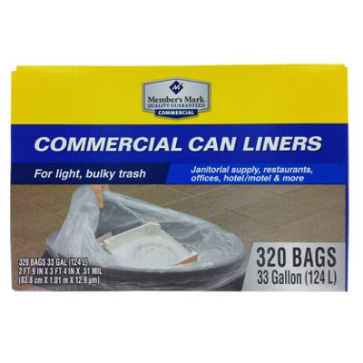 Member's Mark Commercial Can Liners - 33 gal - 320 ct.