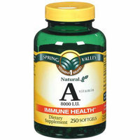 Spring Valley : Vitamin A 8000 I.U. Softgels Dietary Supplement