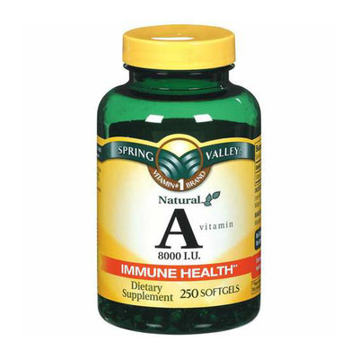 Spring Valley : Vitamin A 8000 I.U. Softgels Dietary Supplement