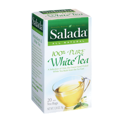 Salada All Nautral 100% Pure White Tea Bags- 20 CT
