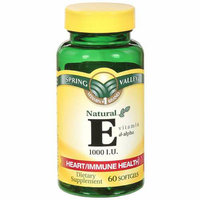 Spring Valley Natural E Vitamin D-Alpha Dietary Supplement 60 ct