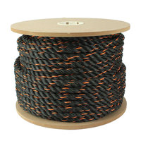 Rope: Crown Bolt Rope 3/4 in. x 250 ft. Truck Rope, Black/Orange Multi 65120