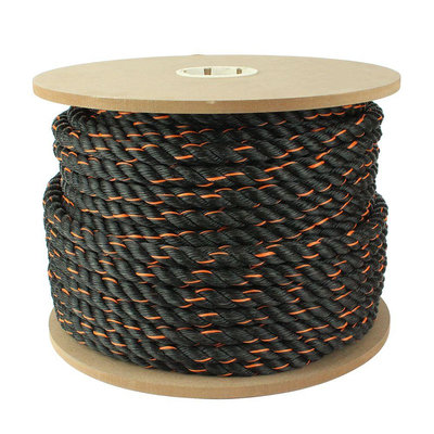 Rope: Crown Bolt Rope 3/4 in. x 250 ft. Truck Rope, Black/Orange Multi 65120