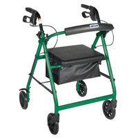 Drive Medical 4 Wheel Rollator w/ Fold Up and Removable Back Support