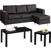 Small Spaces Muebles Para La Sala - Muebles Para El Hogar Y Muebles Pequeños - Un Sofa Grande, Una Mesa Mediana Y Una Mesa Pequeña