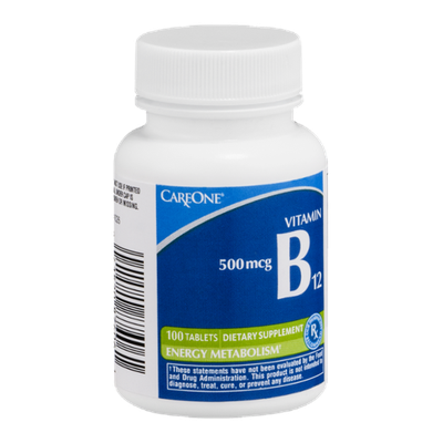CareOne Vitamin B12 500mcg Tablets - 100 CT