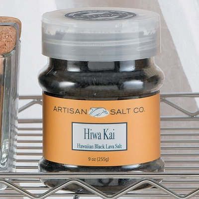 Artisan Salt Co. Artisan Salt Hiwa Kai Hawaian Black Lava Gourmet Sea Salt Flip Top Jar - 9 oz.