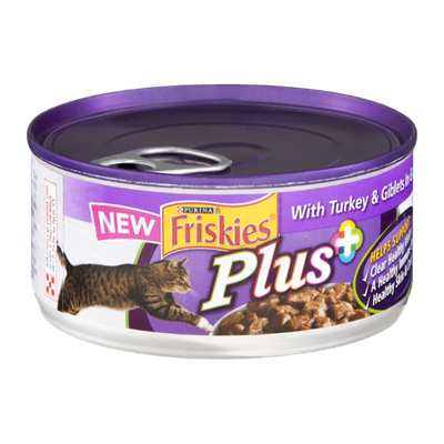 Friskies® Plus+ Cat Food with Turkey & Giblets In Gravy