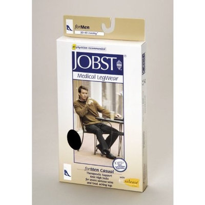 Jobst For Men Casual Compression Support Knee High 30-40mmHg, Small, Black