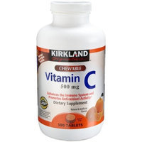 Kirkland Signature Kirkland Vitamin C (500 mg), 500-Count, Tangy Orange, Chewable Tablets