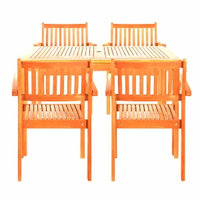 VIFAH Brainerd Four Seater Dining Set, Tan, 1 ea