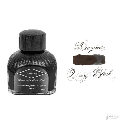 Diamine 80 ml Bottle Fountain Pen Ink, Quartz Black