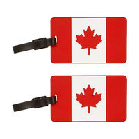 Travelon Canadian Flag Tag Assorted Colors-2-Pack Flag Tag