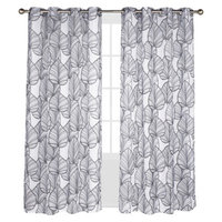 Outdoor Decor Biscayne Indoor/Outdoor Window Sheer - Black (54x96