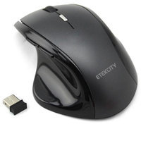 Etekcity 1600 DPI Scroll Black/Grey Ergonomic Wireless USB Optical Mouse for Computer Laptop Notebook with 30ft Range, Mini 2.4GHz Nano Receiver, High-Resolution Sensor, 3 Adjustable DPI Levels, 6 But