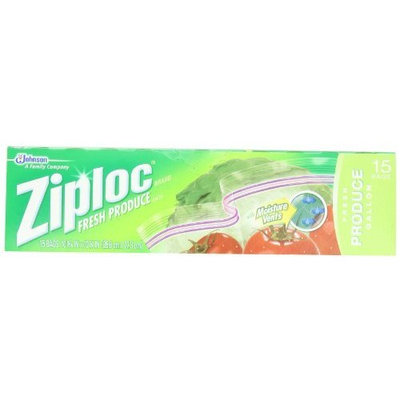 Ziploc Fresh Produce Bag, 15-Count(Pack of 3)