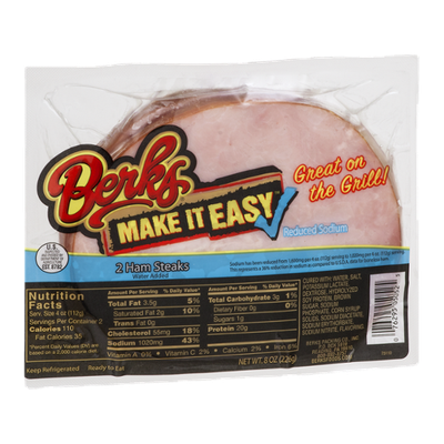 Berks Make it Easy Ham Steaks Reduced Sodium - 2 CT