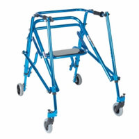 Wenzelite Rehab Nimbo Rehab Lightweight Posterior Posture Walker with Seat, Midnight Blue, Young Adult, 1 ea
