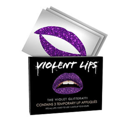 Violent Lips Temporary Lip Appliques, Violet Glitteratti, 1 ea