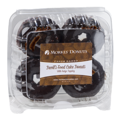 Morkes Devil's Food Cake Donuts - 4 CT